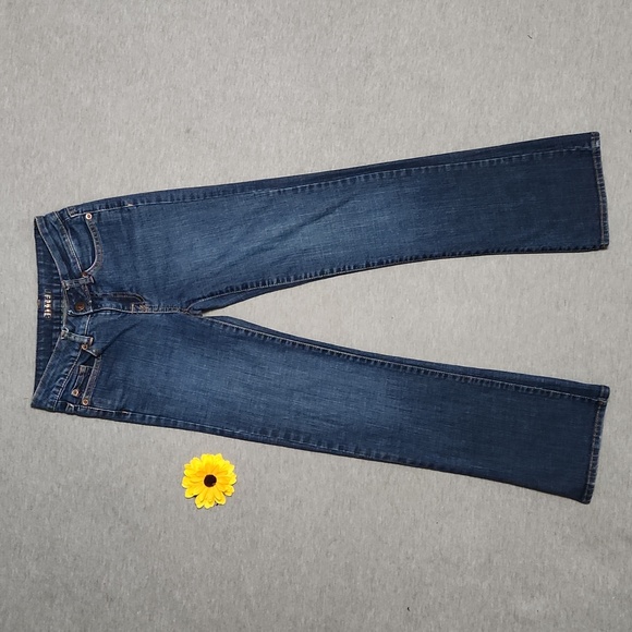 Vintage Y2K Bitten Mid Rise Bootcut Kick Flare Leg Blue Denim Jeans - Picture 4 of 12